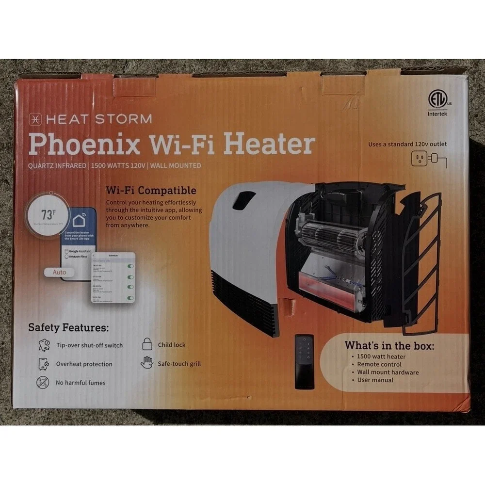 HEAT STORM 1500W Phoenix‎ WiFi Infrared Wall Unit Wi-Fi Smart Heater in White